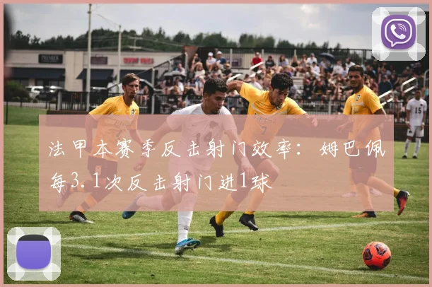 法甲本赛季反击射门效率：姆巴佩每3.1次反击射门进1球